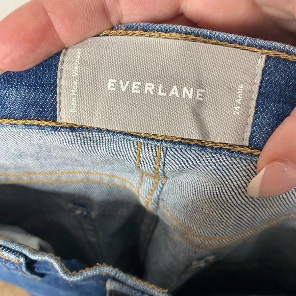 EVERLANE Mid-Rise Skinny Medium Wash Jean Size 24 - Picture 5 of 6